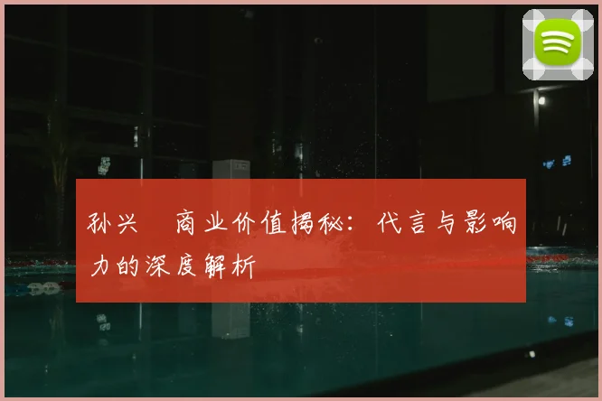 孙兴慜商业价值揭秘：代言与影响力的深度解析
